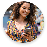 Woman looking at her phone